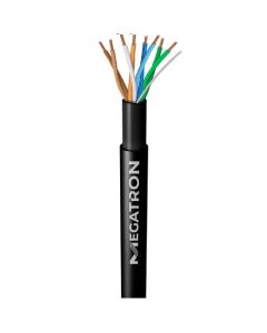 Bobina Cabo U-Utp Cat5E 4P Dupla Capa 100 Cobre Preto 500 Metros - 2539 - Megatron