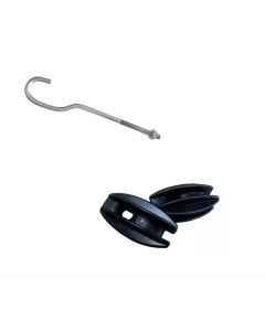 Kit Isolador Castanha Gancho e Porca Com 12 Peças - Confiseg